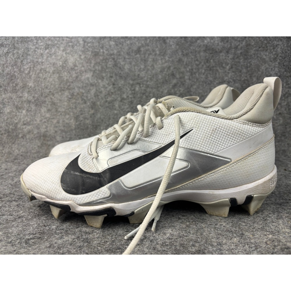 Nike Alpha Menace 4 Shark Football Cleats Mens 10 White Silver FN0028-100